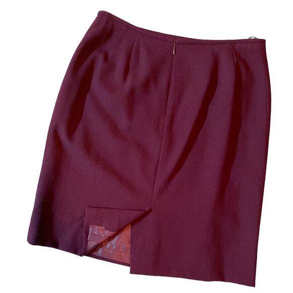 Kasper ASL Vintage Plum Purple Wool Skirt 14 Petite - Picture 2 of 7